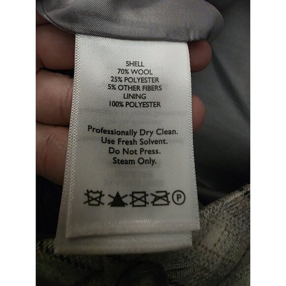 Eddie Bauer Mini Skirt Sz 10 Wool Gray Plaid Lined Preppy Academia School Girl - Picture 11 of 11